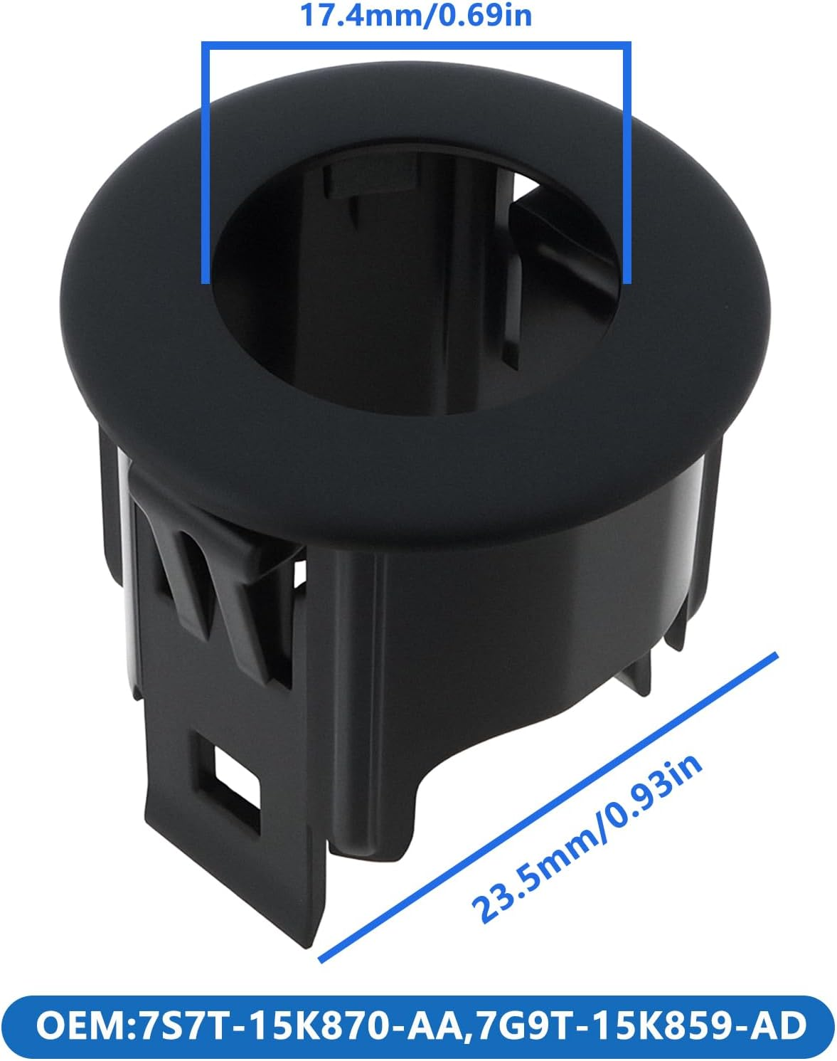 2X PDC Sensor Holder 7S7T-15K870-AA Compatible with Ford Compatible with Volvo Parking Sensor Mount Bracket