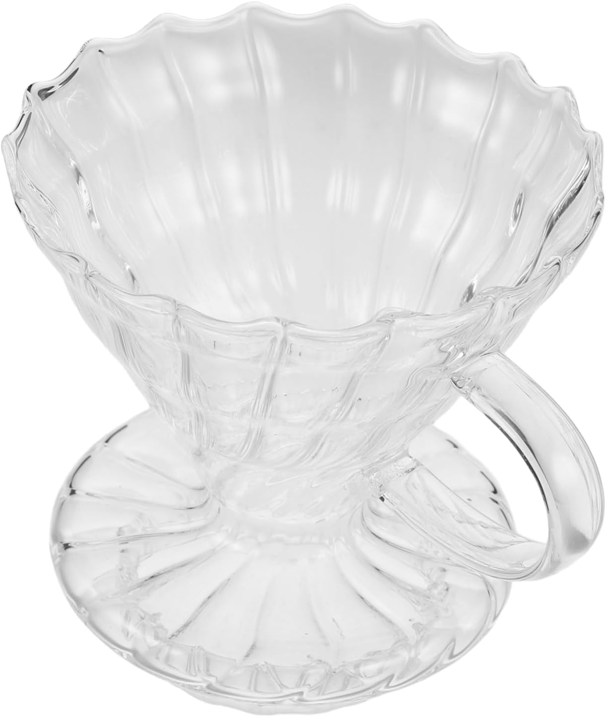 SECFOU Dripper Funnel Glass Filter Cup Portable Reusable Funnel for Espresso Machines Tea and Camping