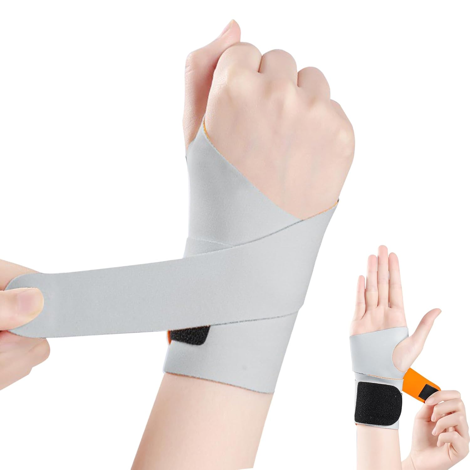 Carpal Tunnel Wrist Brace，【Soft and Ultra-Thin】Lightweight and Adjustable Wrist Support Brace，Wrist Tendon Sheath Joint Fixation，Lightweight, Breathable, Sweat Wicking，For Men and Women，Suitable for Housework, Sports (Left, Black)