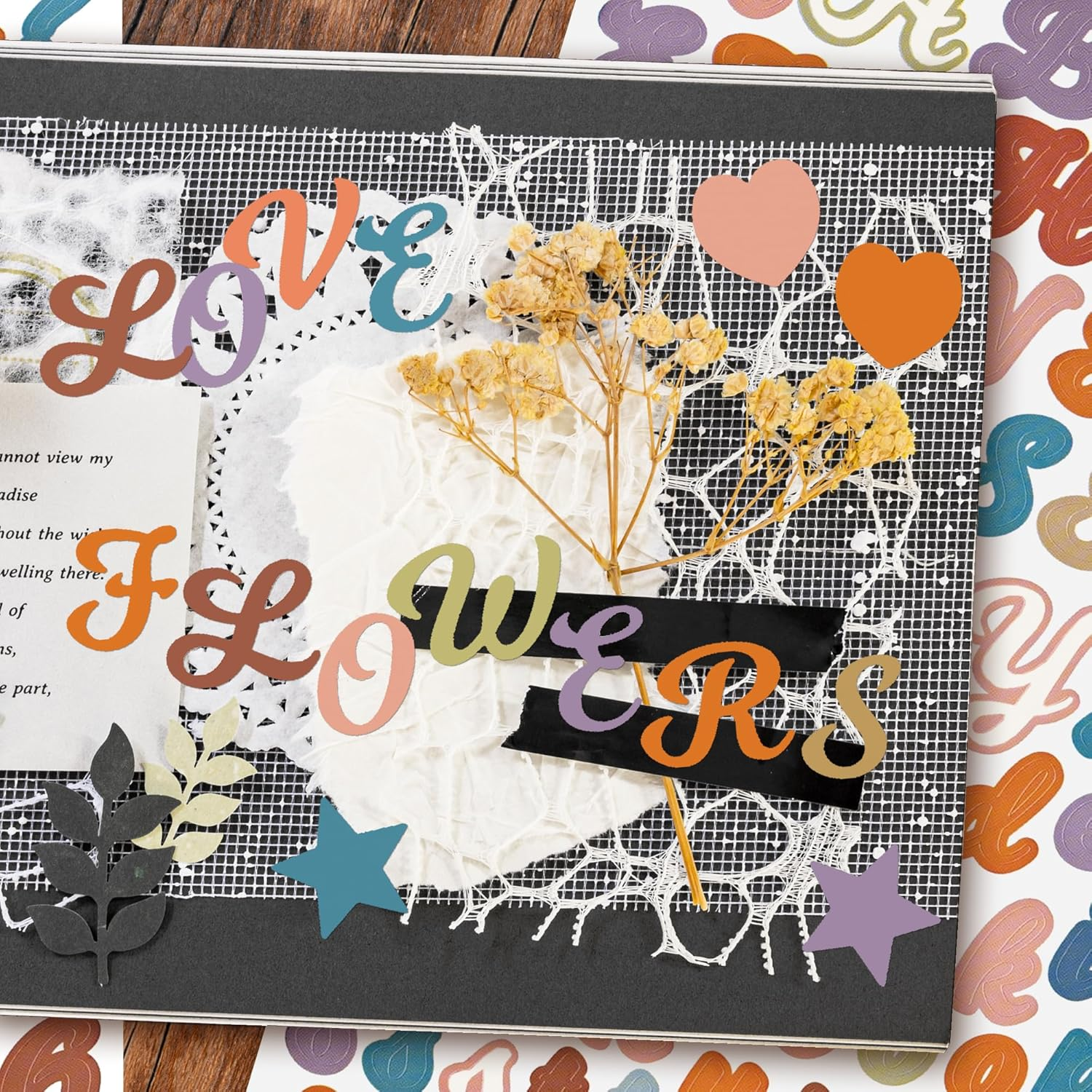 25 Sheets 0.5 Inch Small Letter Alphabet Sticker Sticky Number Symbol Multi-Colored Self Adhesive Waterproof Vinyl for Scrapbooking Journaling Card Making Collaging Planner Arts & Crafts (Libra) image number 3