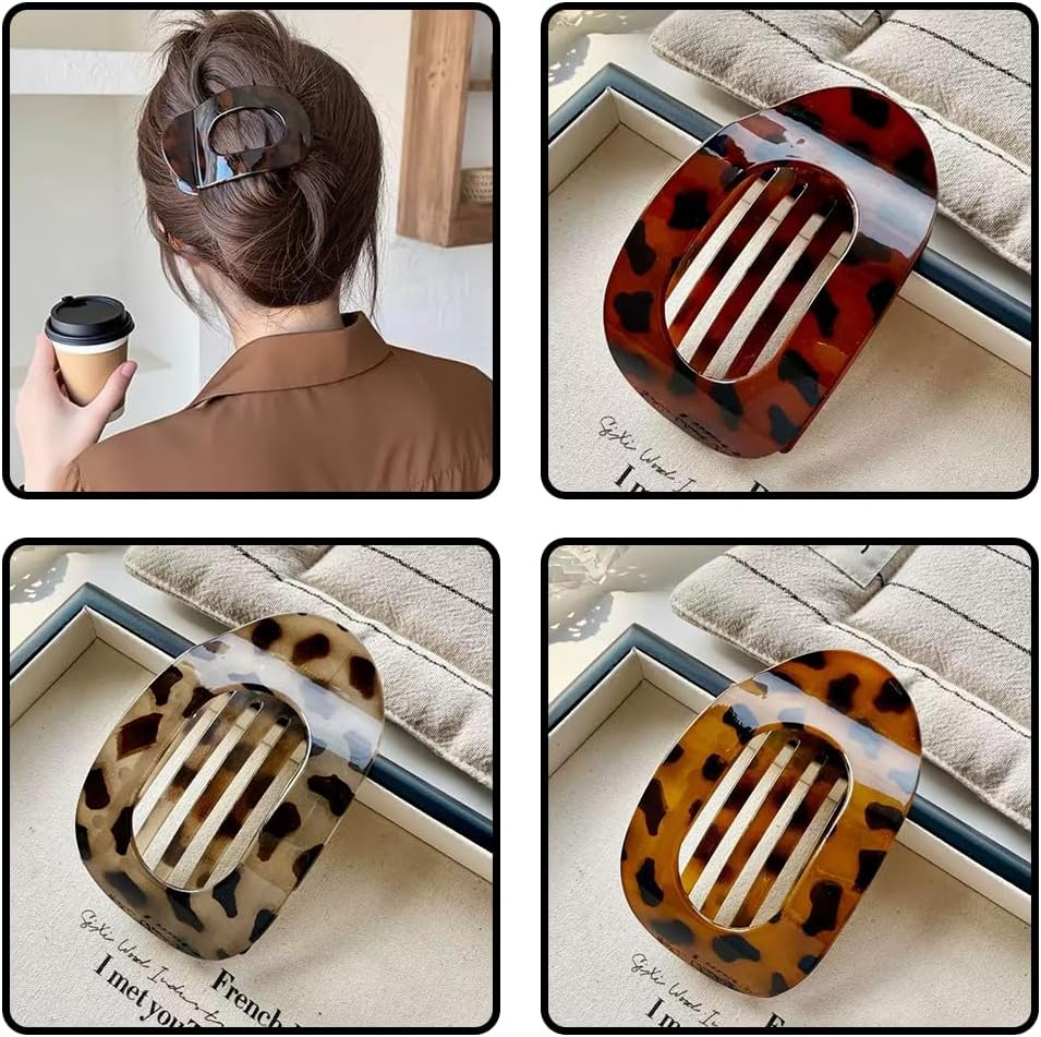 TSUOUKL Pack of 3 French Hair Clips Women, Hair Clip Set for Women, Thin Hair Automatic Hair Clip for Fine Hair image number 4