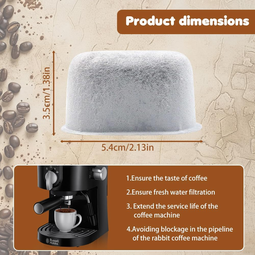 LYPPUL 12 Pieces Water Filter Inserts for Ninja Luxe Cafe, Activated Carbon Espresso Machine Filter, Ninja Portafilter Machine for Ninja Luxe Premier ES601EU & Ninja Luxe Pro ES701EU for Home, Cafe image number 1