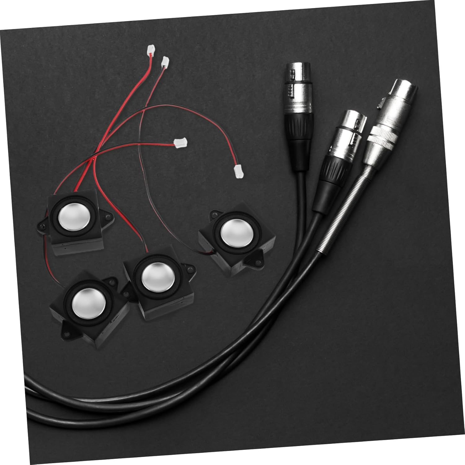 KICHOUSE 4Pcs Portable Mini Stereo Speakers External Speakers for Projector Flexible Connector for Easy Setup image number 2