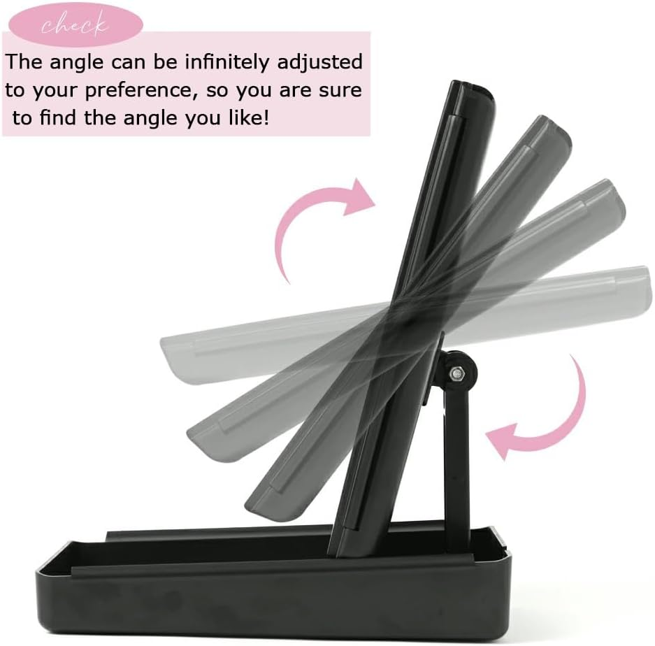 Makeup Mirror with Lights and Storage 1X/2X/3X Magnification, Tri-Fold Cosmetic Vanity Mirror with 22 Led and Touch Screen Trifold Makeup Mirror Two Power Supply Modes Women Gift (White) image number 1