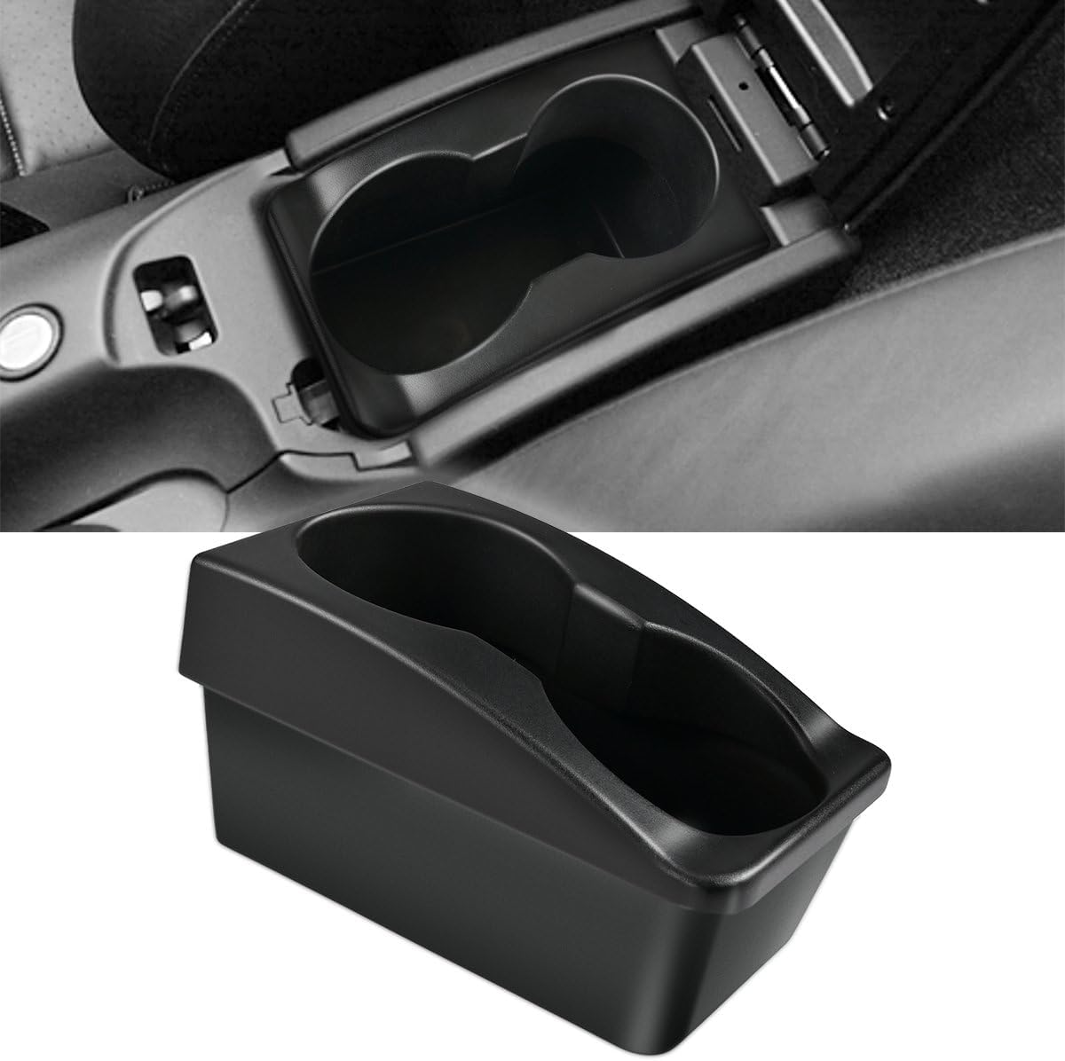 OICCTBF Center Console Cup Holder for Porsche Boxster 996 986 911 1997-04 for Porsche Carrera 1999-2004,Center Console Beverage Drink Insert for Most Standard Sized Cups image number 3