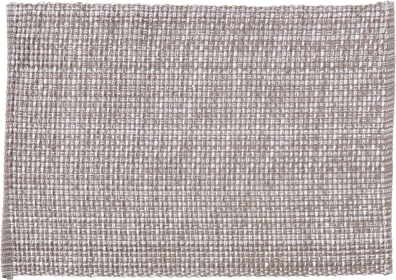 Sweet Home Collection 100% Cotton Placemats for Dining Room Rectangle Two Tone Woven Fabric 13" X 19" Soft Durable Table Mat Set, Set of 6, Gray image number 1