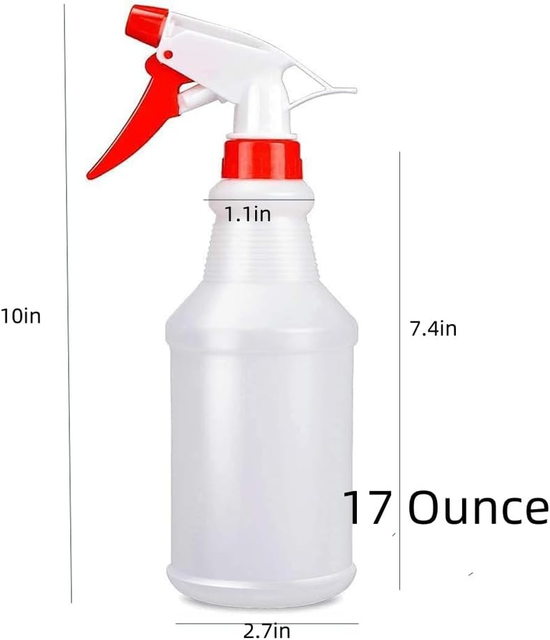Empty Spray Bottles (500Ml/2Pack) - Adjustable Spray Bottles for Cleaning Solutions - No Leak and Clog - HDPE Spray Bottle for Plants, Pet, Vinegar, BBQ, and Rubbing Alcohol