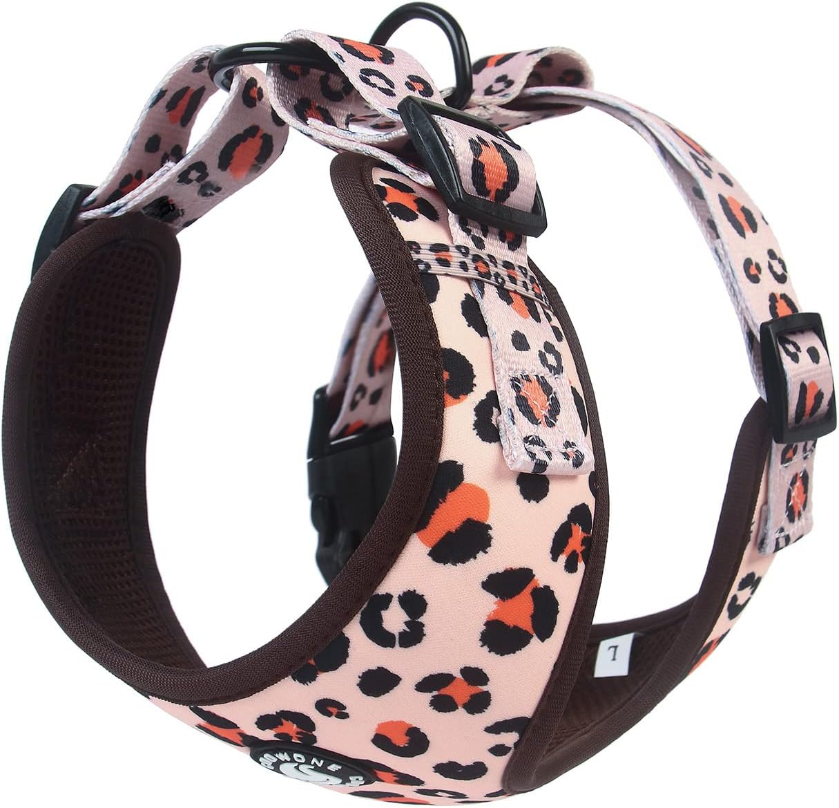 No Pull Dog Harness and Lead Set, Adjustable and Soft Padded Dog Vest Harness for Small Medium Large Dogs (Leopard, Medium (Chest: 17.7-23 Inches)) image number 4