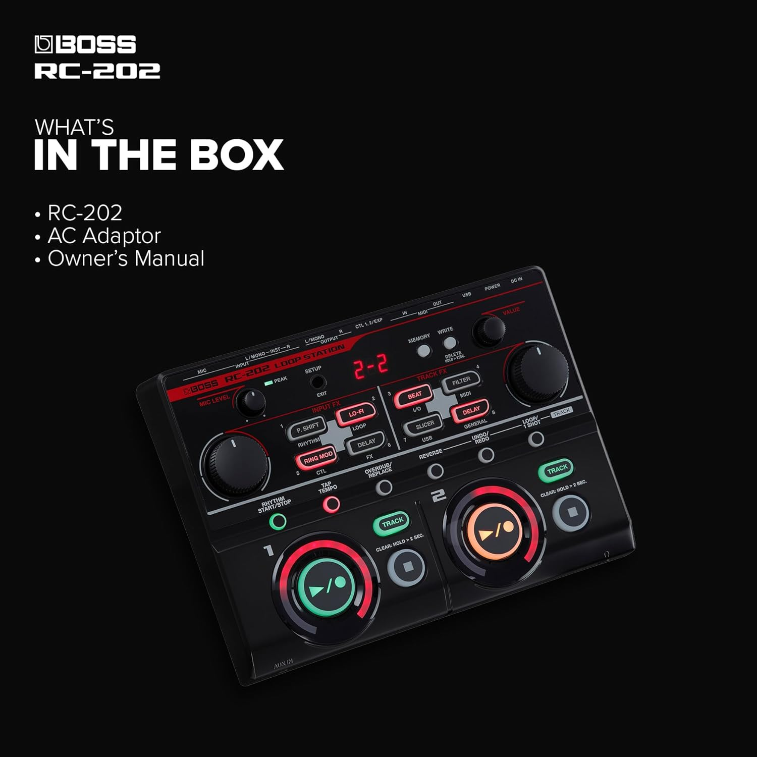 BOSS Rc-202 Loop Station, Two Stereo Tracks and 64 Phrase Memories, Audio Connections and Usb & Intensive Fx image number 6