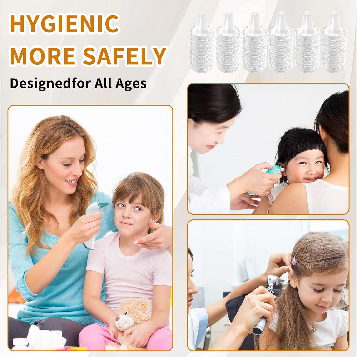 Ear Thermometer Probe Covers, 240 Pcs Ear Thermometer Refill Caps Lens Filters for Digital Ear Thermometers image number 2