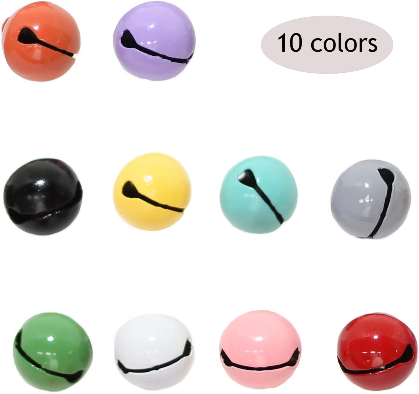100Pcs Jingle Bells, Betterjonny 14Mm Small Craft Bells 10 Sweet Colors Metal Bells Pet Bells for DIY Christmas Party Decorations and Jewelry Making image number 6