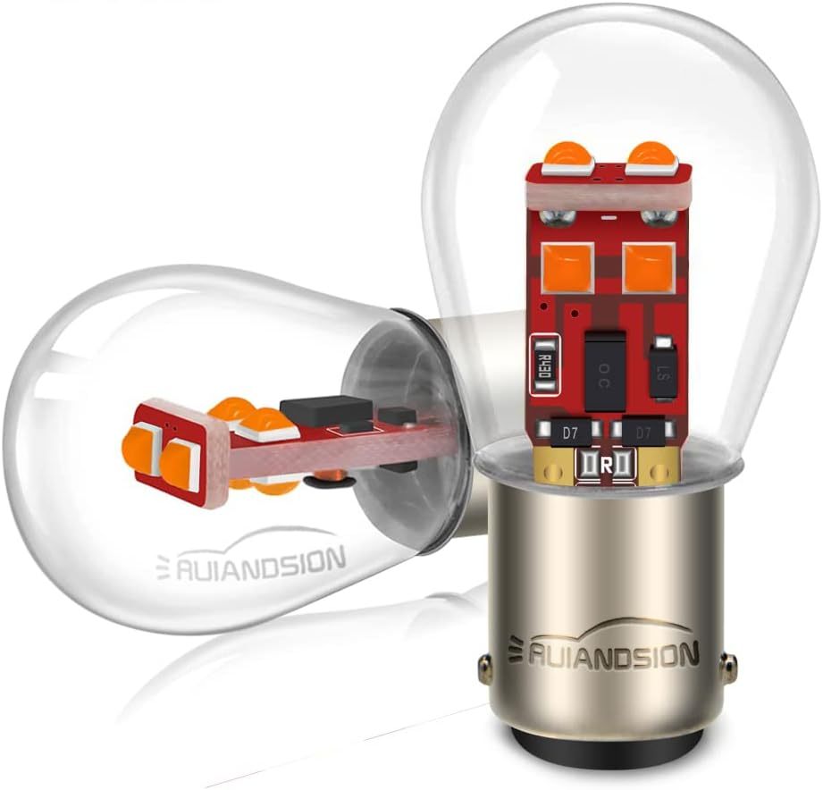 Ruiandsion 2Pcs 1157 LED Bulb,Upgrade 12V White BAY15D 2057 2357 7528 Bulb Replacement for Backup Reverse Brake Tail Lights,Non-Polarity