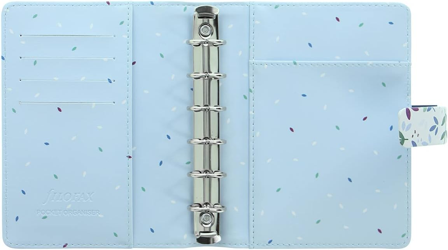 Filofax Garden Pocket Organiser Sunrise Diary, Blue/Pink image number 1