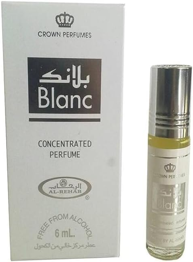 Blanc by Crown Perfumes, 6Ml, Alcohol Free, Long Lasting Roll on Attar by Al Rehab
