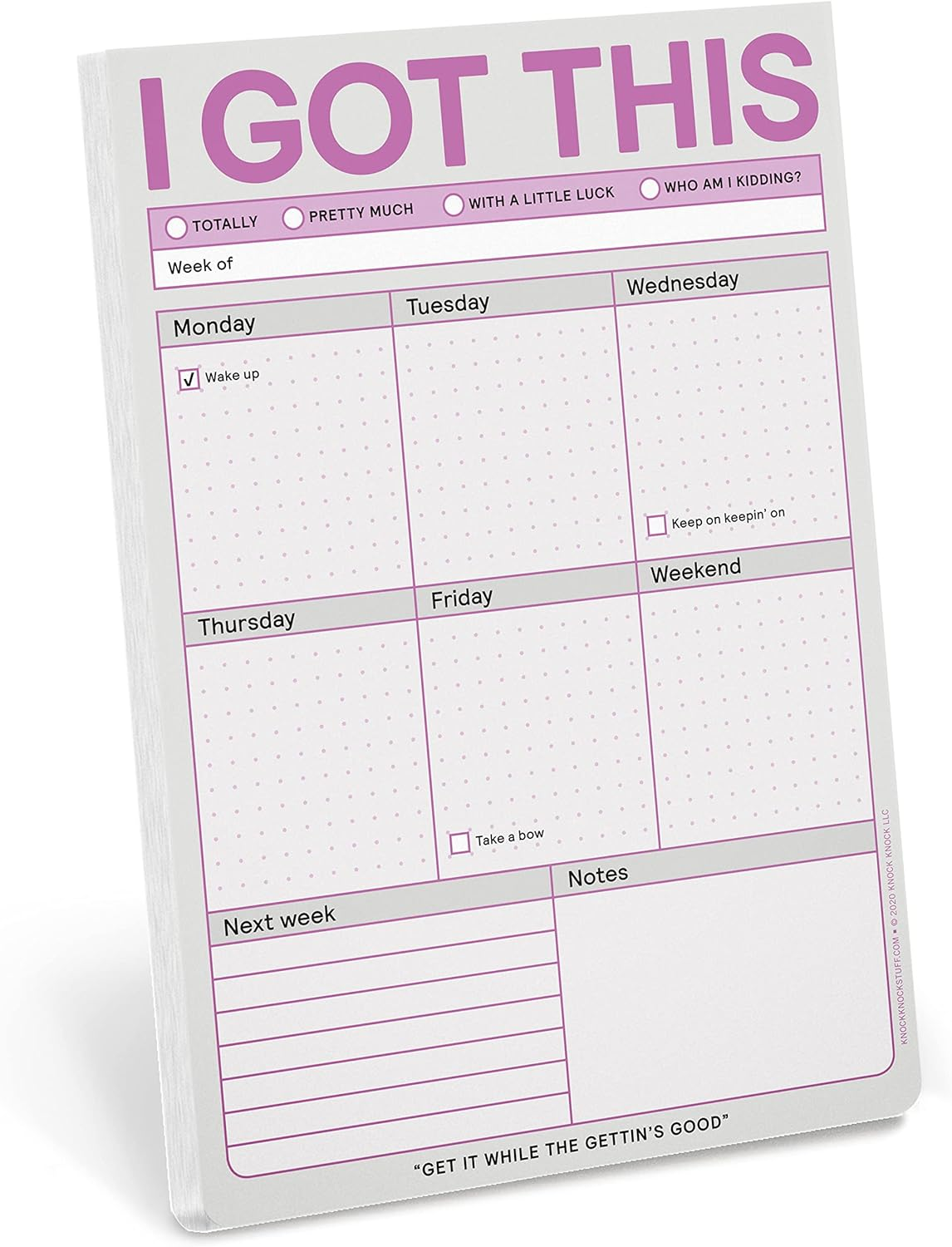 Knock Knock Self-Therapy Pad, Checklist Note Pad for Step-By-Step Stress Relief (Pastel Version), 6 X 9-Inches