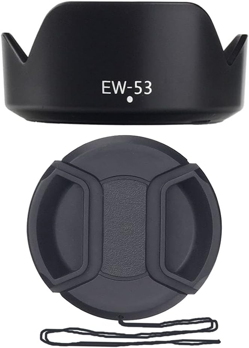 49Mm Snap-On Lens Cap and Hood for Canon M50 M100 M6 with EF-M 15-45Mm, EF-S 35Mm F/2.8 Is STM Lens Replace Canon EW-53(1 Cap+1 Hood) image number 3