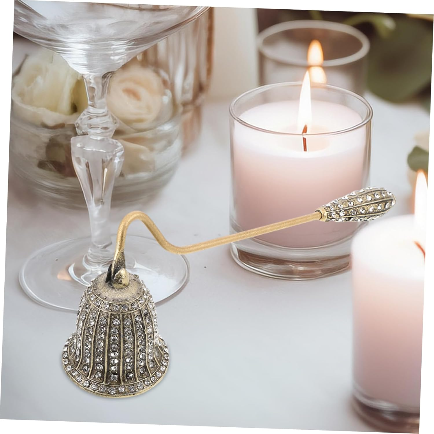 DEARMAMY Candle Light Extinguisher Tool Vintage Design Snuffer Home Wick Extinction Device image number 3