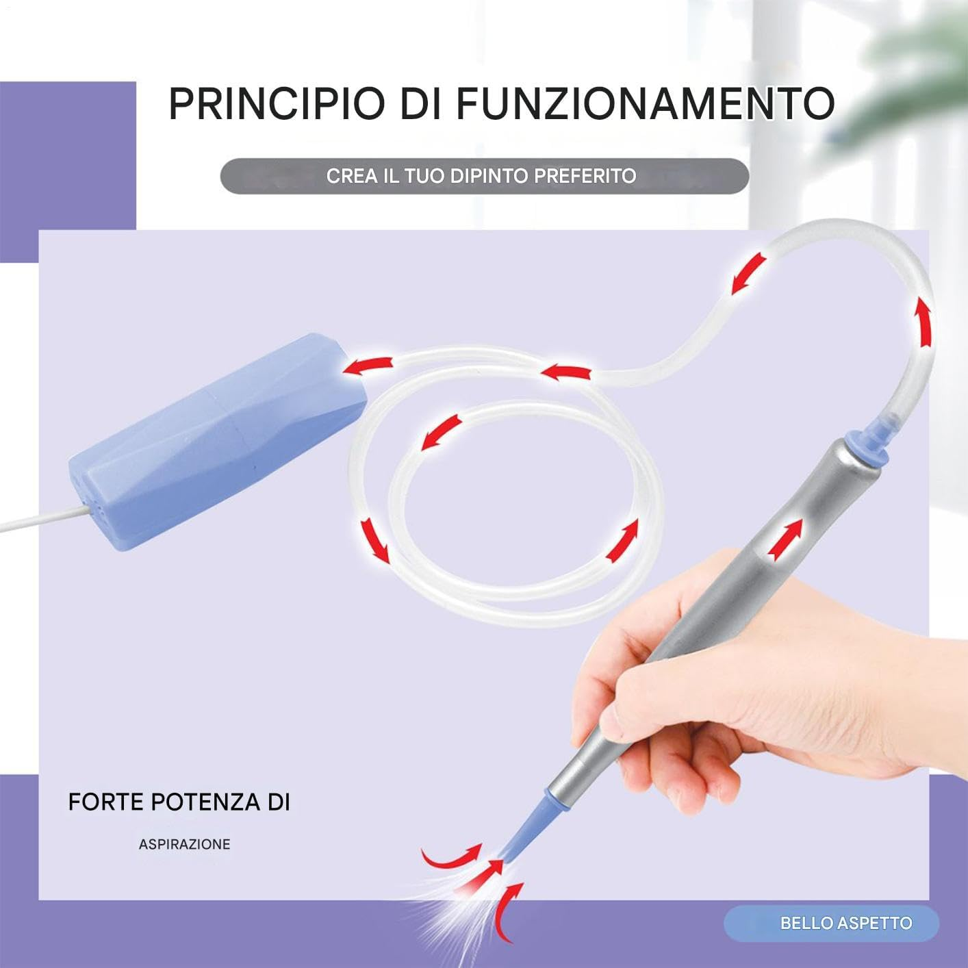 Nail Dotting Tool - Benunico for | USB Electric Vacuum Dusk Pen Craft Accessories Multipurpose Design Reusable Bubble and Easy to Apply Portable for Principles image number 4