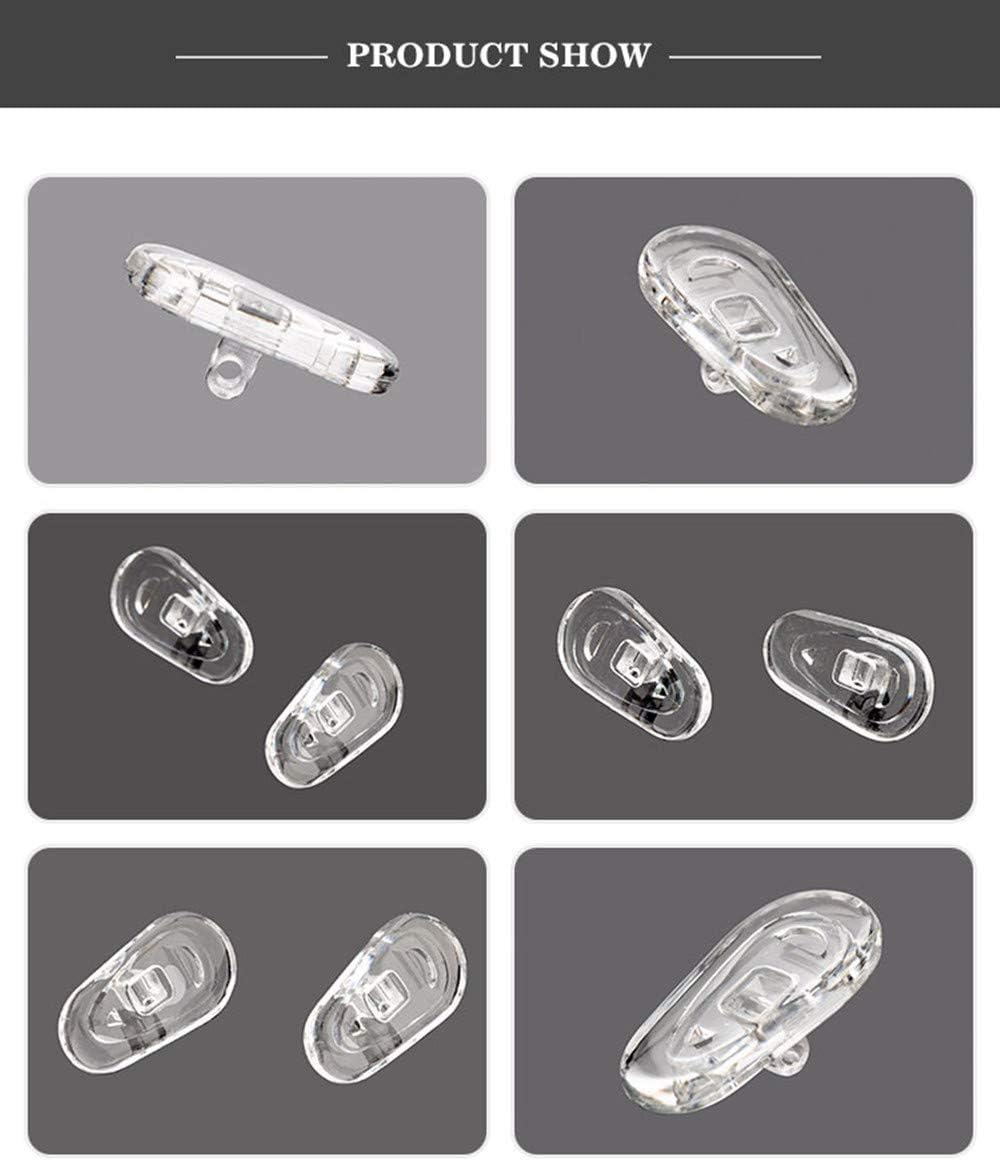 Eyeglasses Nose Pads,Behline 5 Pairs Soft Silicone Glasses Nosepads Replacement for Tom Ford Eye Glasses & Sunglasses and Other Universal Eyewear,Screw-In Anti-Slip Clear Nose Piece image number 1