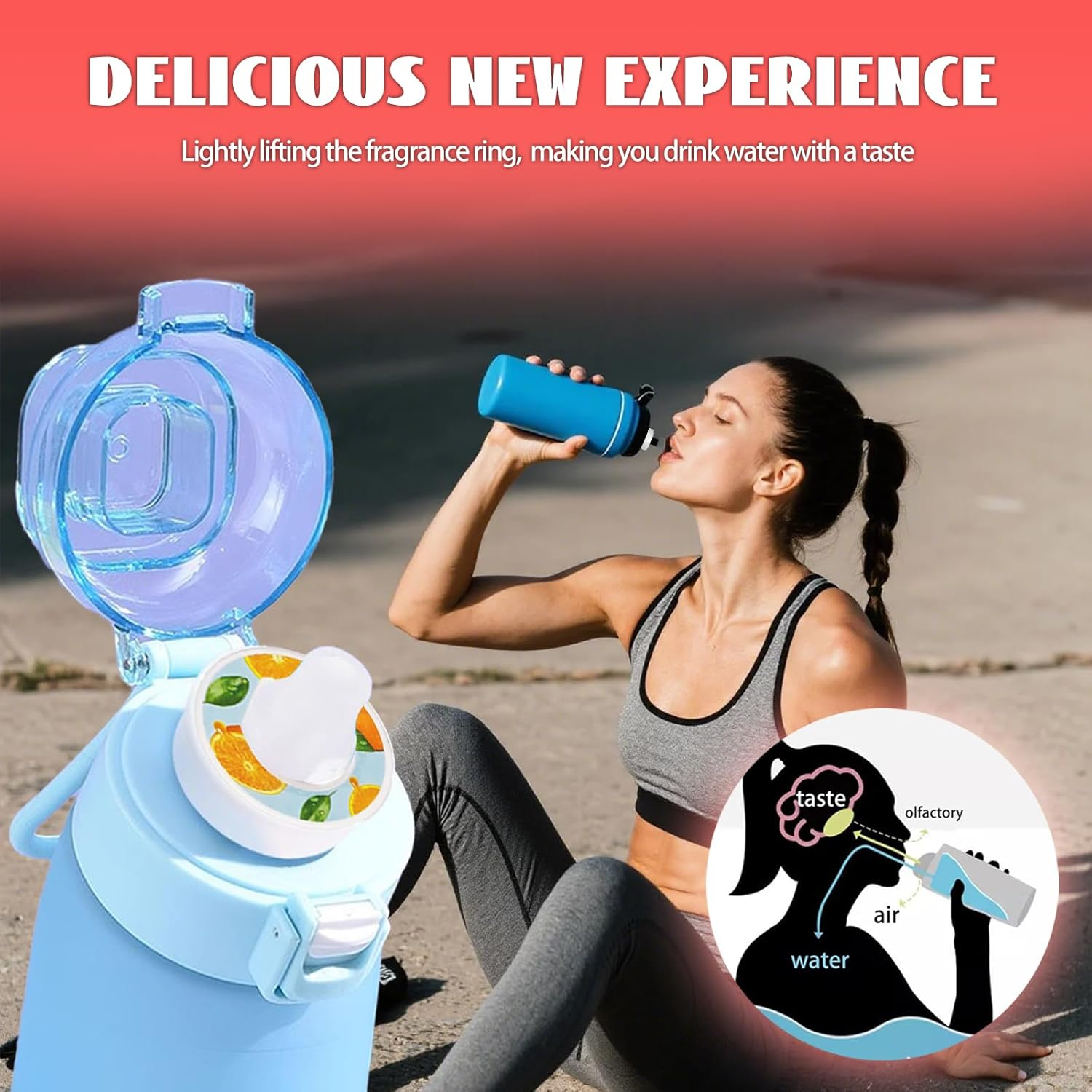 7Pack Scent Water Bottle Pods Zero Calorie Zero Sugar Reusable Scented Rings 70 Oz/2 L of Water image number 1