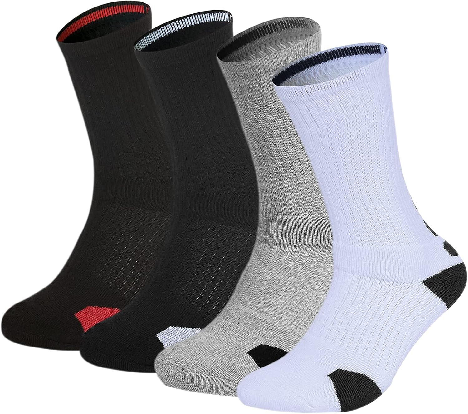 Elite Basketball Socks, Cushioned Mid-Calf Athletic Sports Running Socks for Men & Women image number 6
