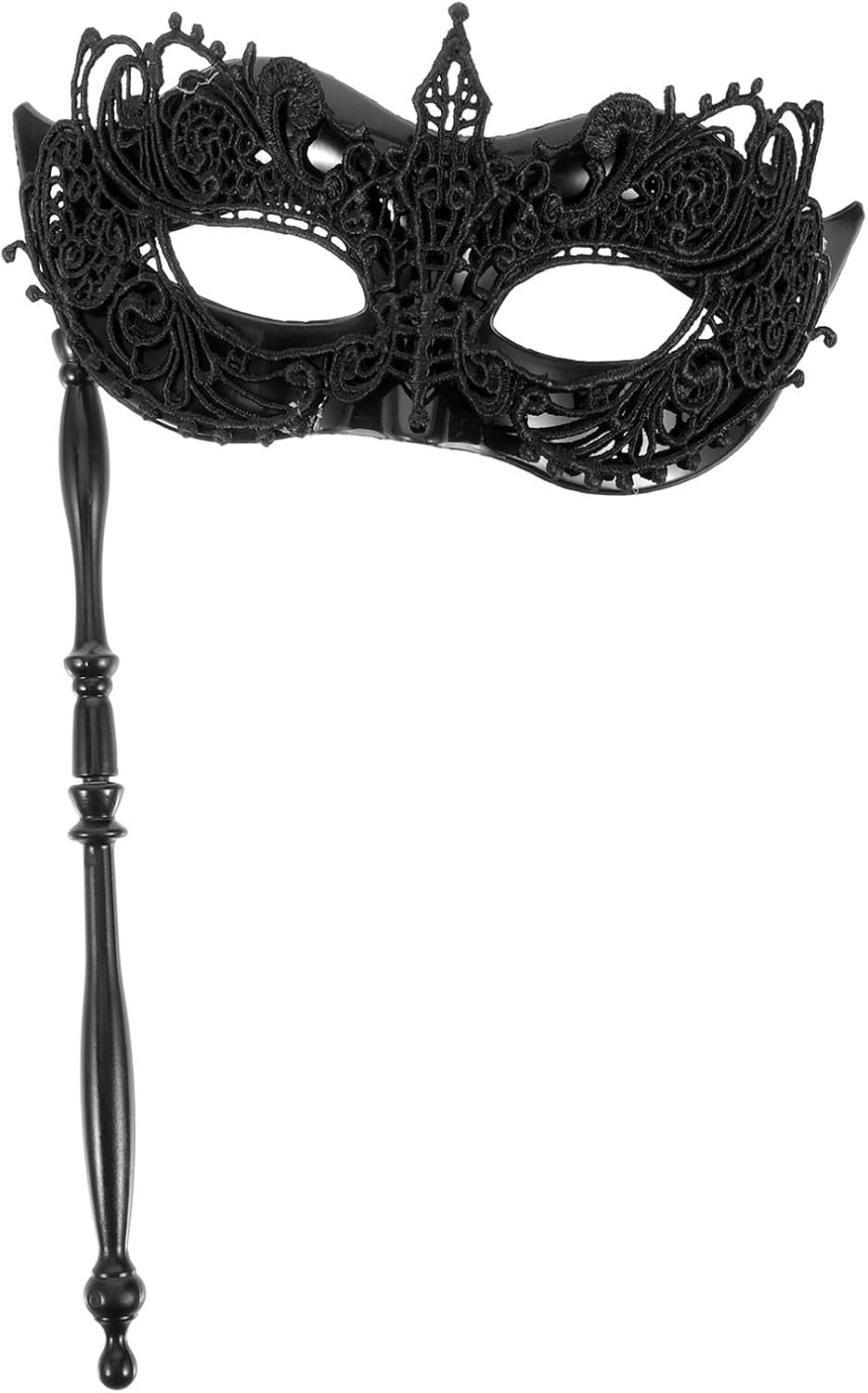 PACKOVE Masquerade with Stick Black Masquerade Masquerade Masquerade Ball Costume Masks image number 2