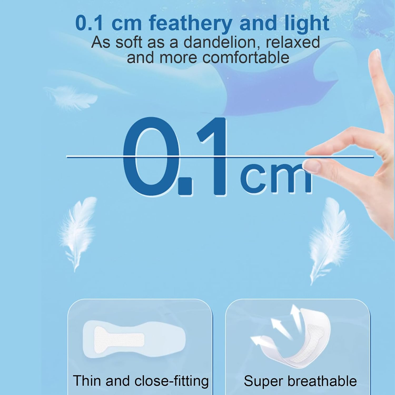 Swim Panti Liner, PU Clear Hygienic Liners for Swimwear, Private Panti Liner, Portable Panty Liners for Women Swimsuits and Lingerie Panty Liner image number 3