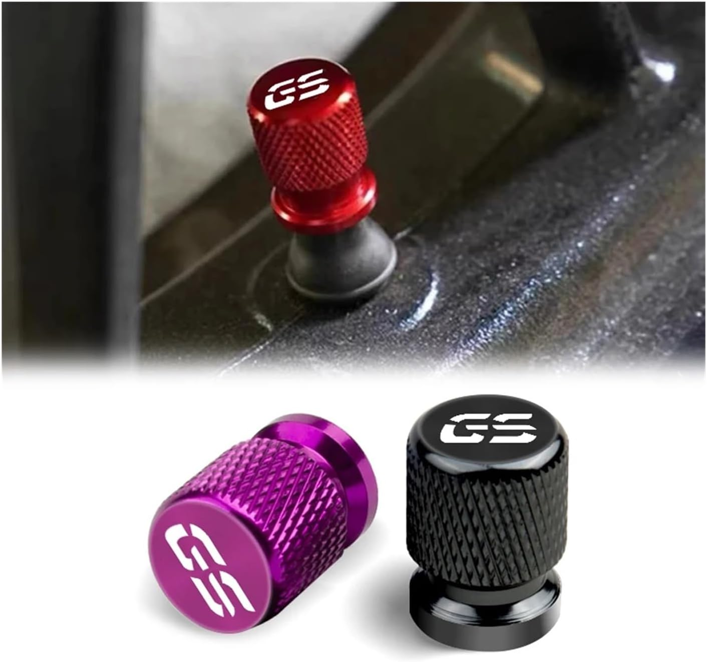 Motorcycle Accessories for R1200GS R1250GS R 1200GS R1250 GS 1250 LC ADV Tire Valve Air Port Stem Cover Caps(Blue) - Blue image number 4