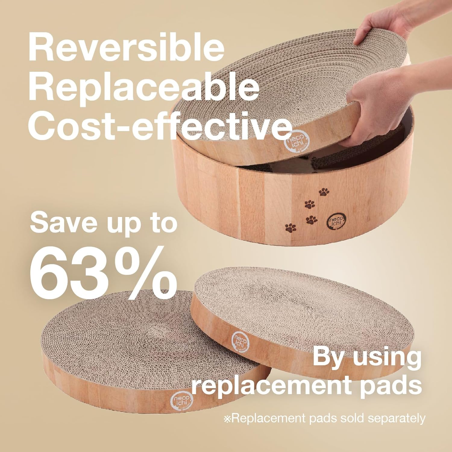 Necoichi Cozy Cat Scratcher Bowl (Cat)