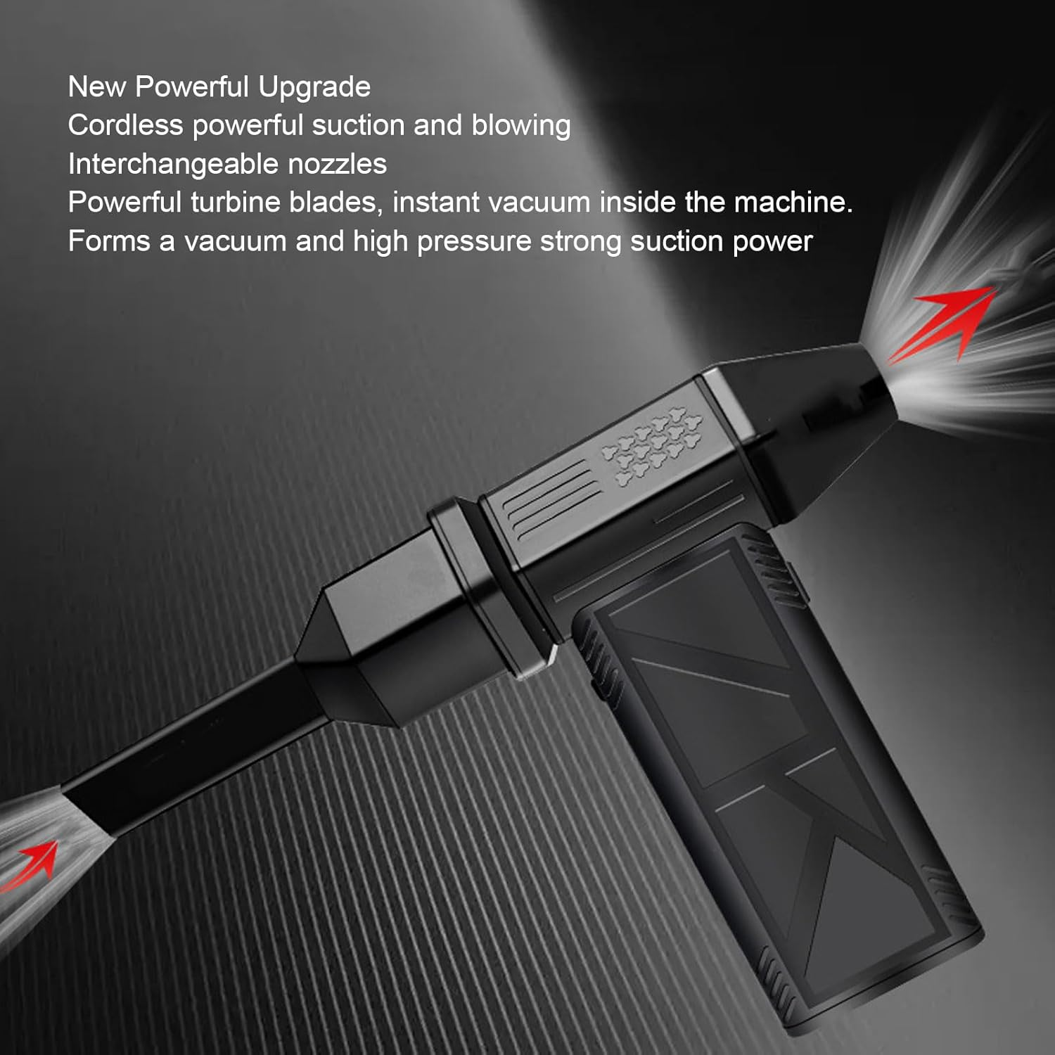 Electric Air Duster, 130,000RPM Car Dryer, 3 Gear Adjustable Jet Blower, Electric Cordless Leaf Blower for Patio Cleaning, Lawn Care and Car Drying image number 4