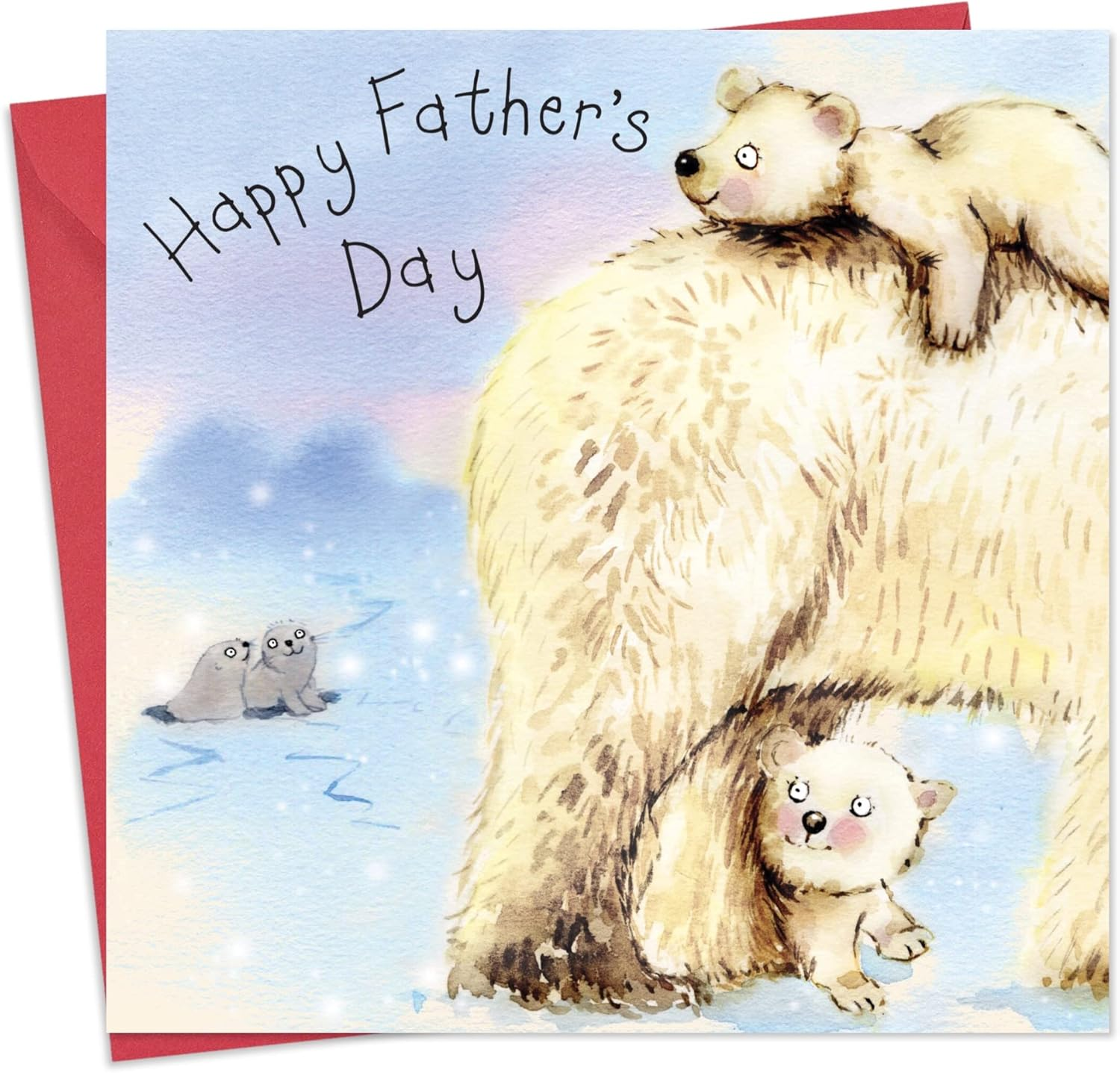 Twizler Father'S Day Card Dad Polar Bear - Father Day Card from Daughter or Son image number 2