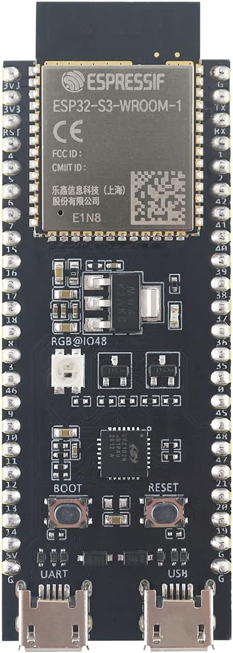 Espressif Esp32-S3-Devkitc-1-N8R8 Development Board with ESP32-S3-WROOM-1 Module, Wi-Fi & Bluetooth Connectivity