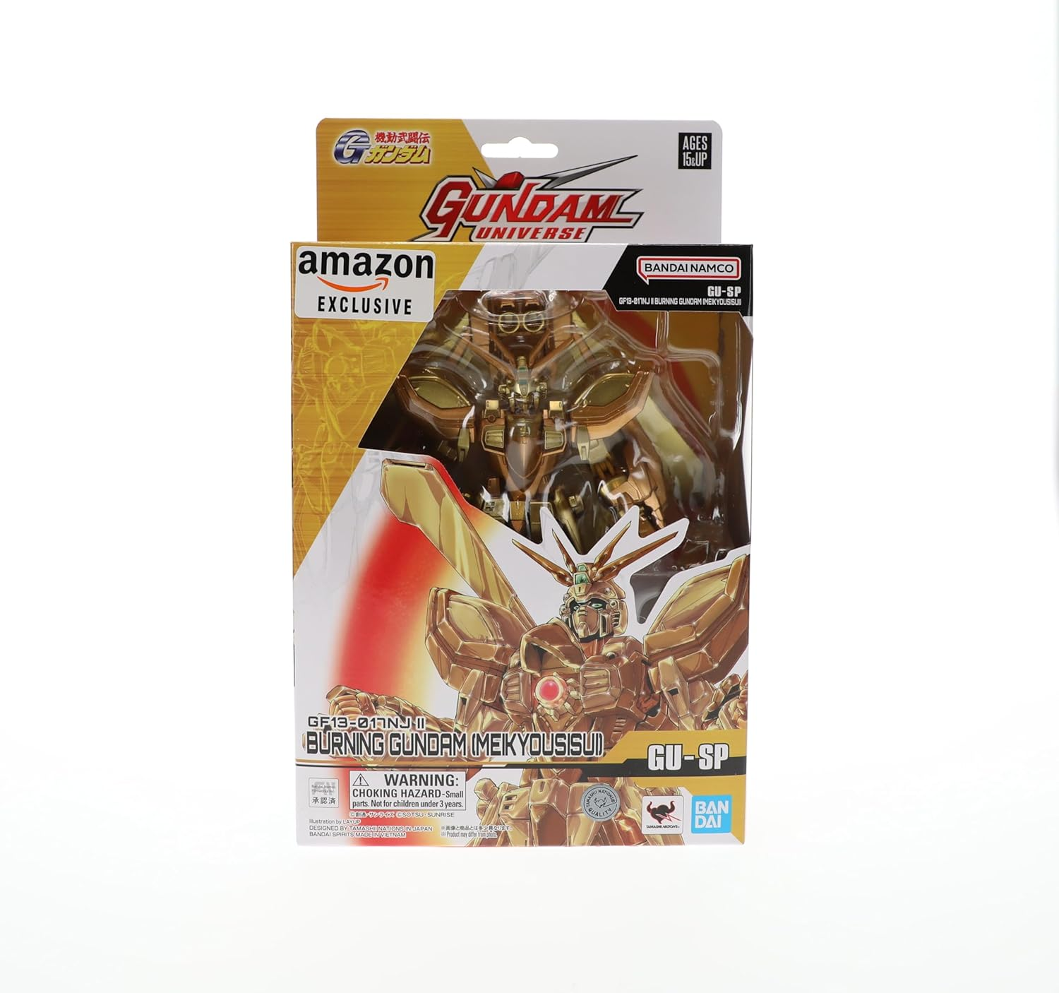 TAMASHII Nations - Mobile Fighter G Gundam - GF13-017NJII Burning Gundam (Meikyousisui), Bandai Spirits Gundam Universe Action Figure (Amazon Exclusive) image number 5