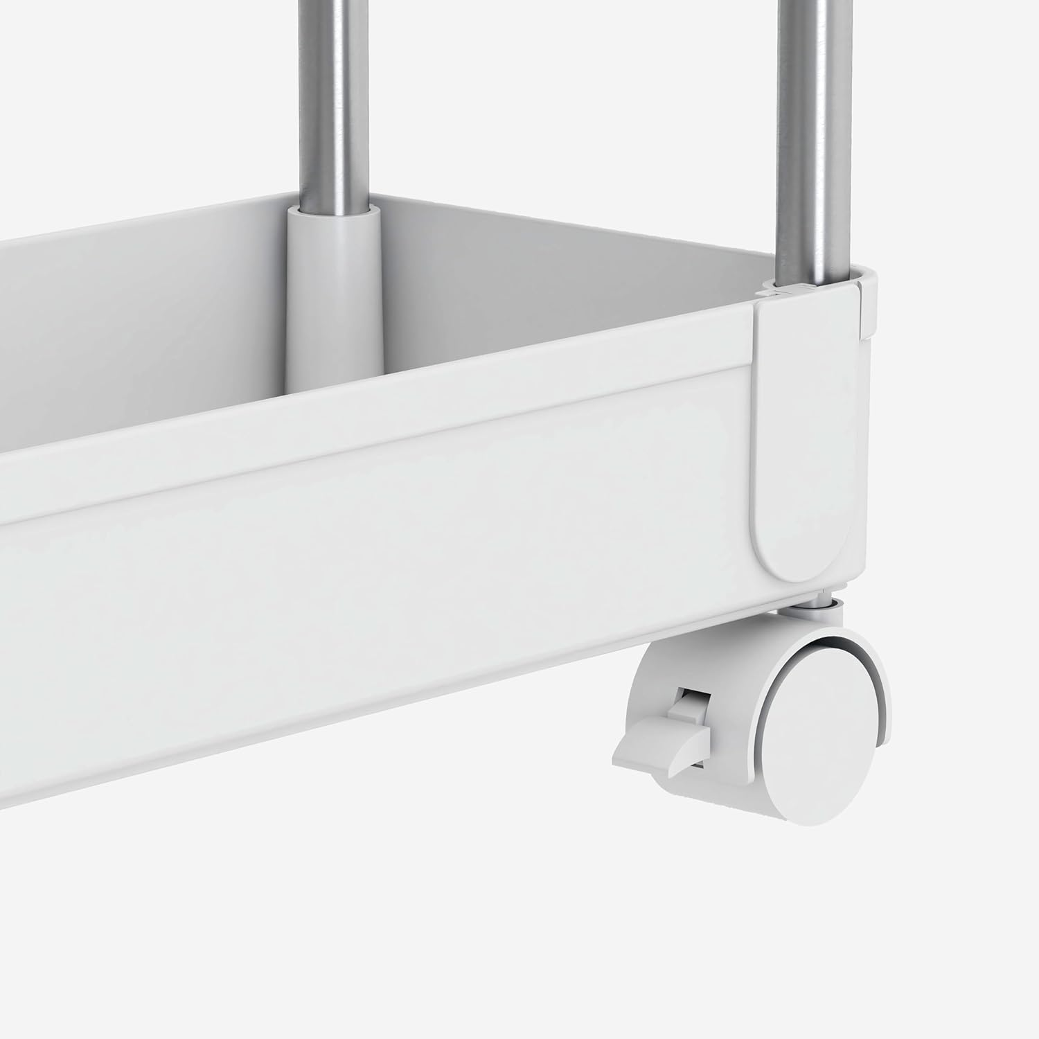 Pearl Metal N-7379 Storage Cart Wagon Slim 2-Tier White image number 5