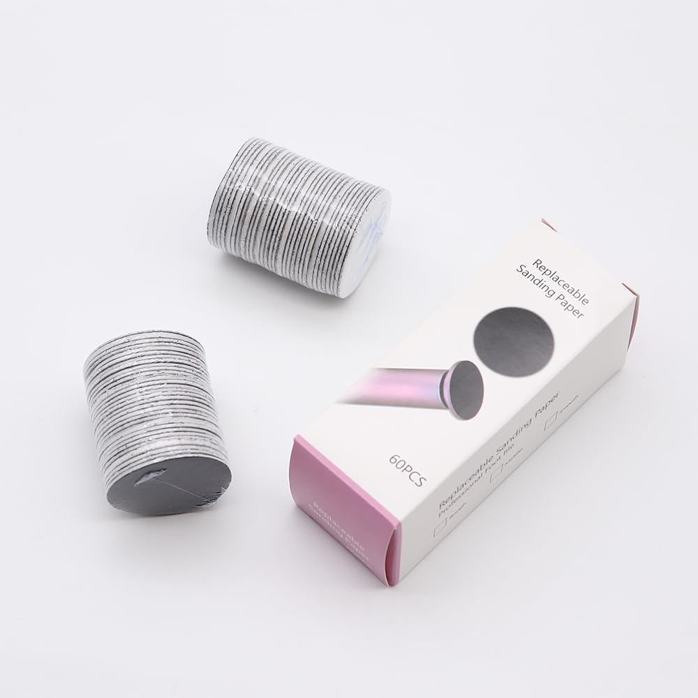 ELEVEN EVER 1 Box (60Pcs) Replacement Sandpaper Pad Disks Discs (80 Grit&100 Grit) for Electric Foot File Callus Remover Machine image number 2
