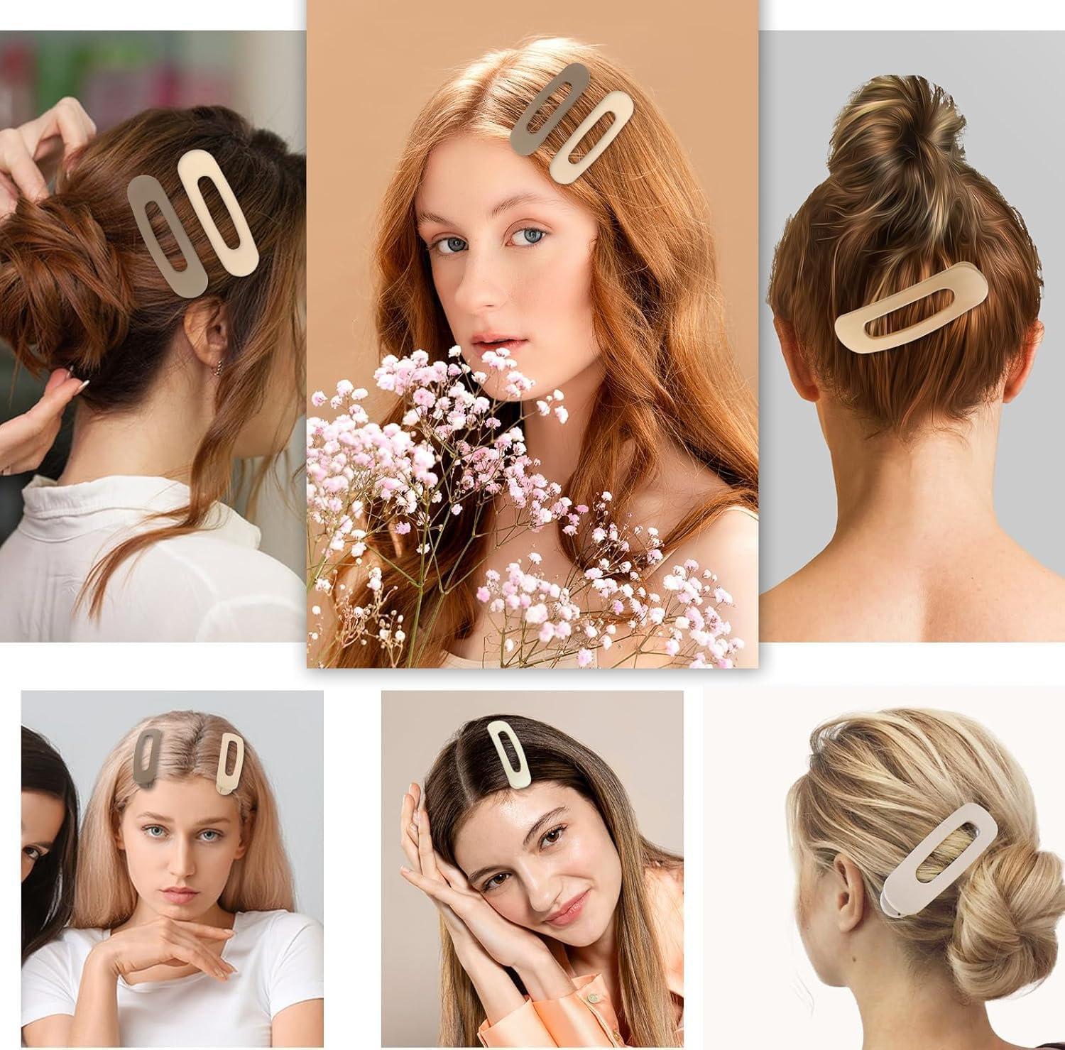 8Pcs Flat Hair Clips for Thin Hair and Thick Hair image number 2