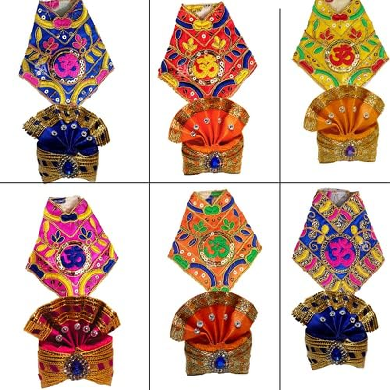 S a GIFTS Sai Amrut Beautifully Embroidery Work Sai Baba Vastra, Poshak Dress with Pagdi (Multicolour, 6 Inch) image number 1