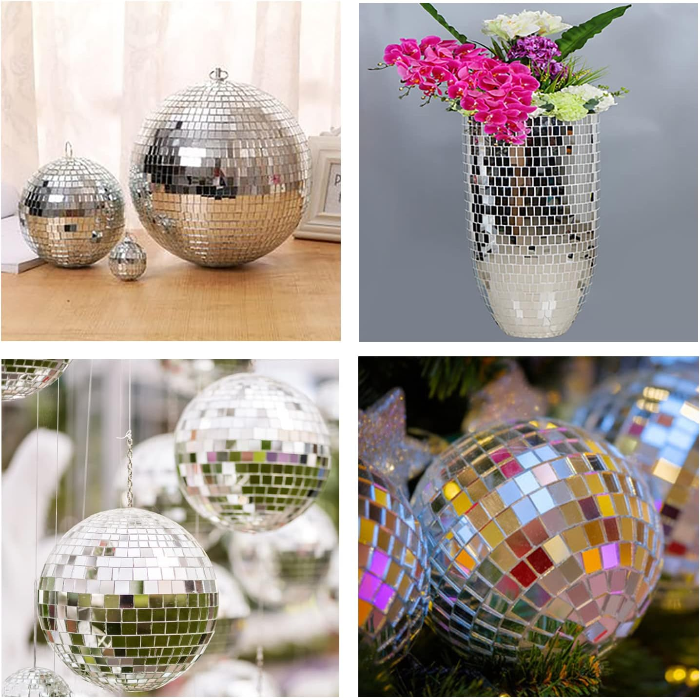 6608 Pieces Self Adhesive Mosaic Tiles Square Glass, Decorative Craft DIY Accessory Mosaic Mirrors Tiles, Mirrors Mosaic Stickers (Silver 6608) image number 3