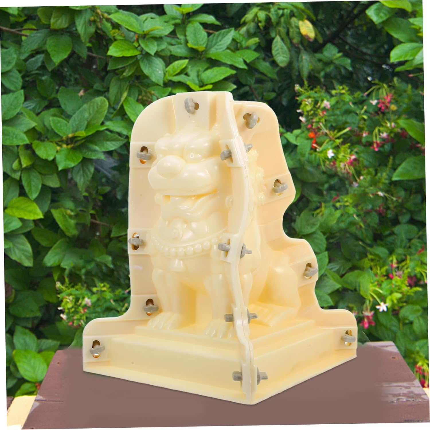 Roman Column Concrete Ball Mold Small Stone Lion Design for Garden Balustrade and Edging, Thickened Cement Mold for Outdoor Landscaping Walkways and Patio D&eacute;cor image number 2