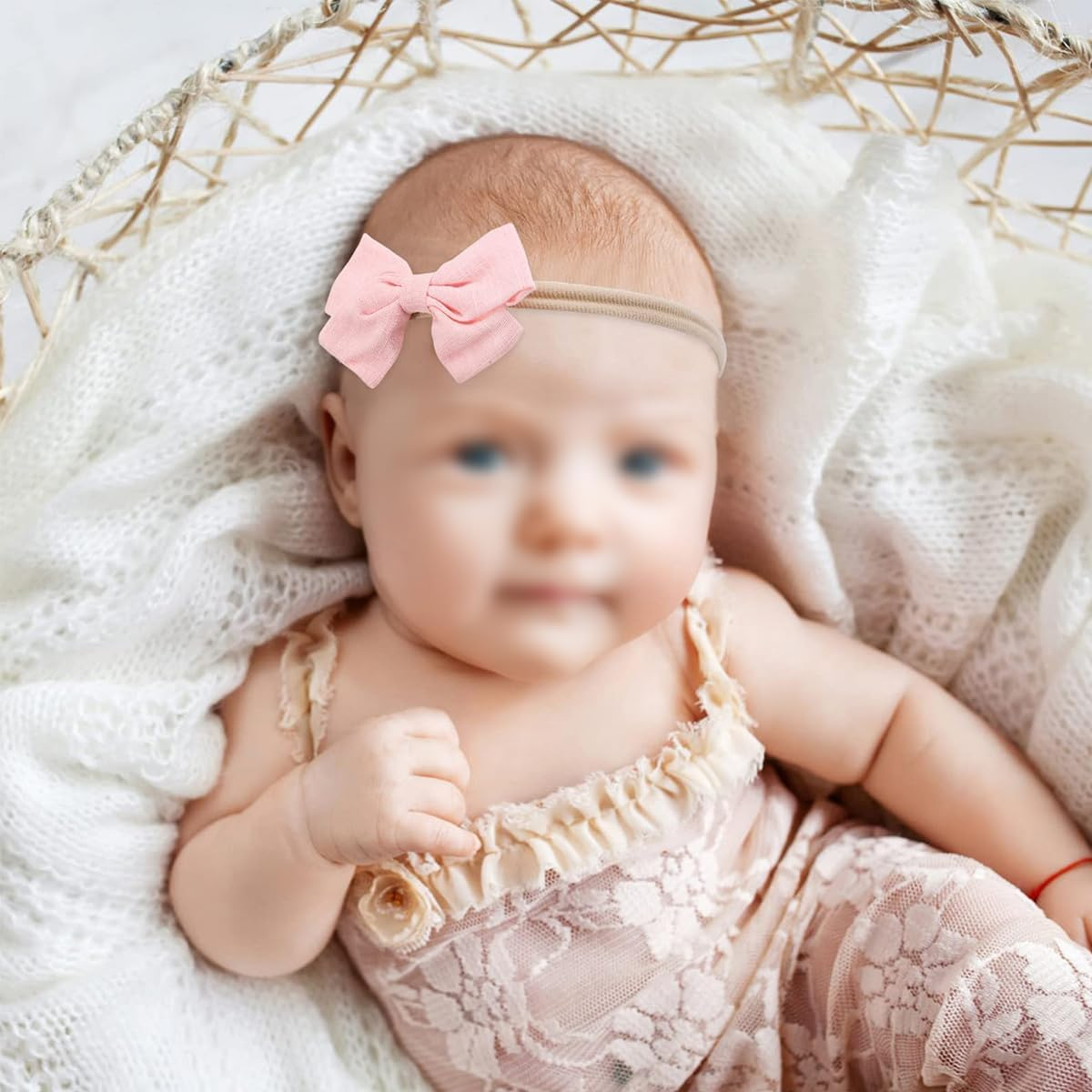 Laroal Elastic Nylon Headband, Thin Bow Headband, Soft Elastic Nylon Hair Accessories, Fashionable and Versatile Headband