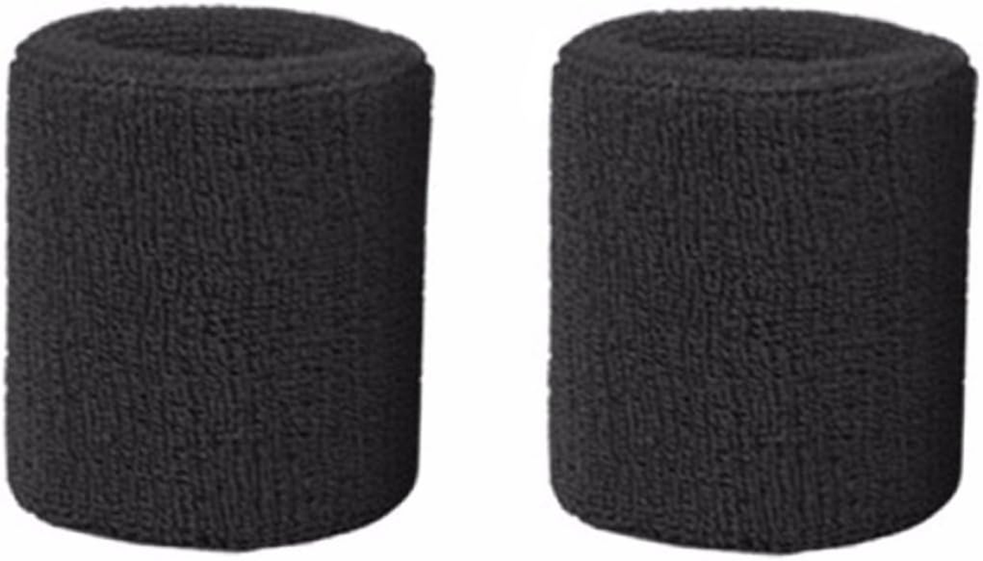 Colorful Cotton Sport Wristbands for Men and Women-3' Athletic Terry Cloth Sweatbands in Neon Colors-Wrist Sweat Bands for Tennis, Basketball, Running, Gym (1 Pair)