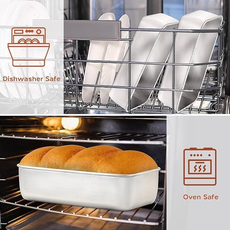 2 Pcs Bread Tin Loaf Pan for Baking Bread Baking Loaf Pans Easy Release Bread Pan Bread Stencils Bread Baking Dish Loaf Tin Cakesicles Mold Oven Tray Meat Pie Baking Pan Cake Mold Bread Baking Tray image number 3
