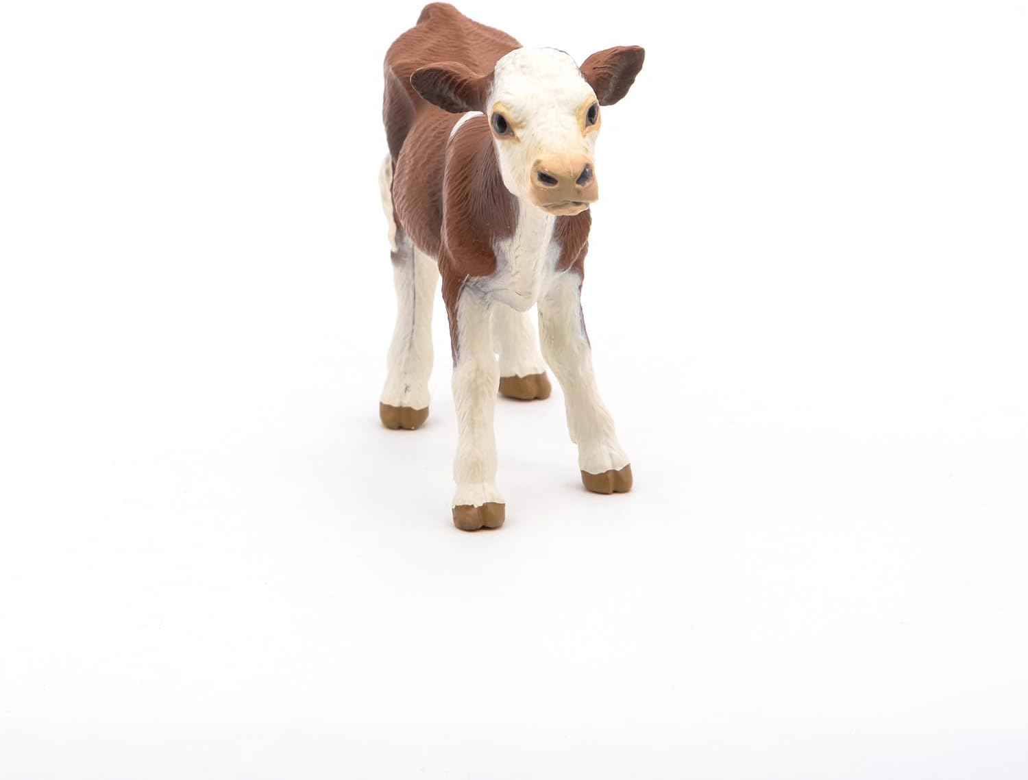 Papo Simmental Calf Figurine, Multicolour, 8Cm Size - Hand-Painted Farmyard Animal Toy, Educational Play for Kids, Collectible for Boys & Girls Ages 3+ - Simmental Calf image number 1