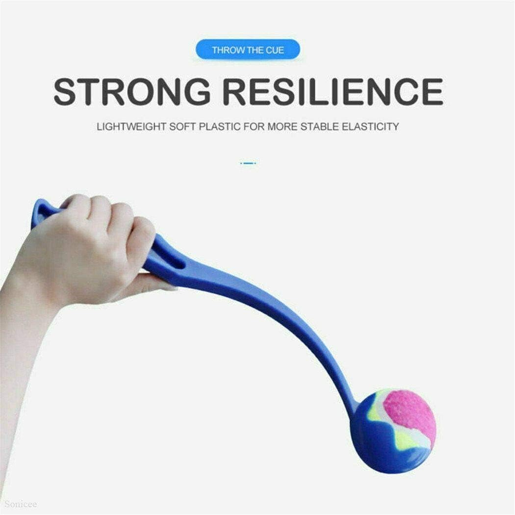EZONEDEAL Sport Pet Ball Launcher, Dog Toy Ball Launcher, Tennis Ball, Throw the Ball Farther | Light Ball Launcher Stick - Comfortable Health Handle, Agility Training Equipment, Catch Pet Ball (Blue) - Blue image number 5