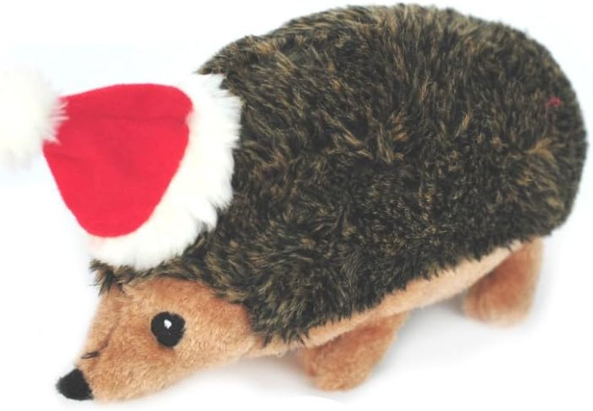 Zippy Paws Plush Squeaker Dog Toy - Christmas Holiday Hedgehog - Large image number 4
