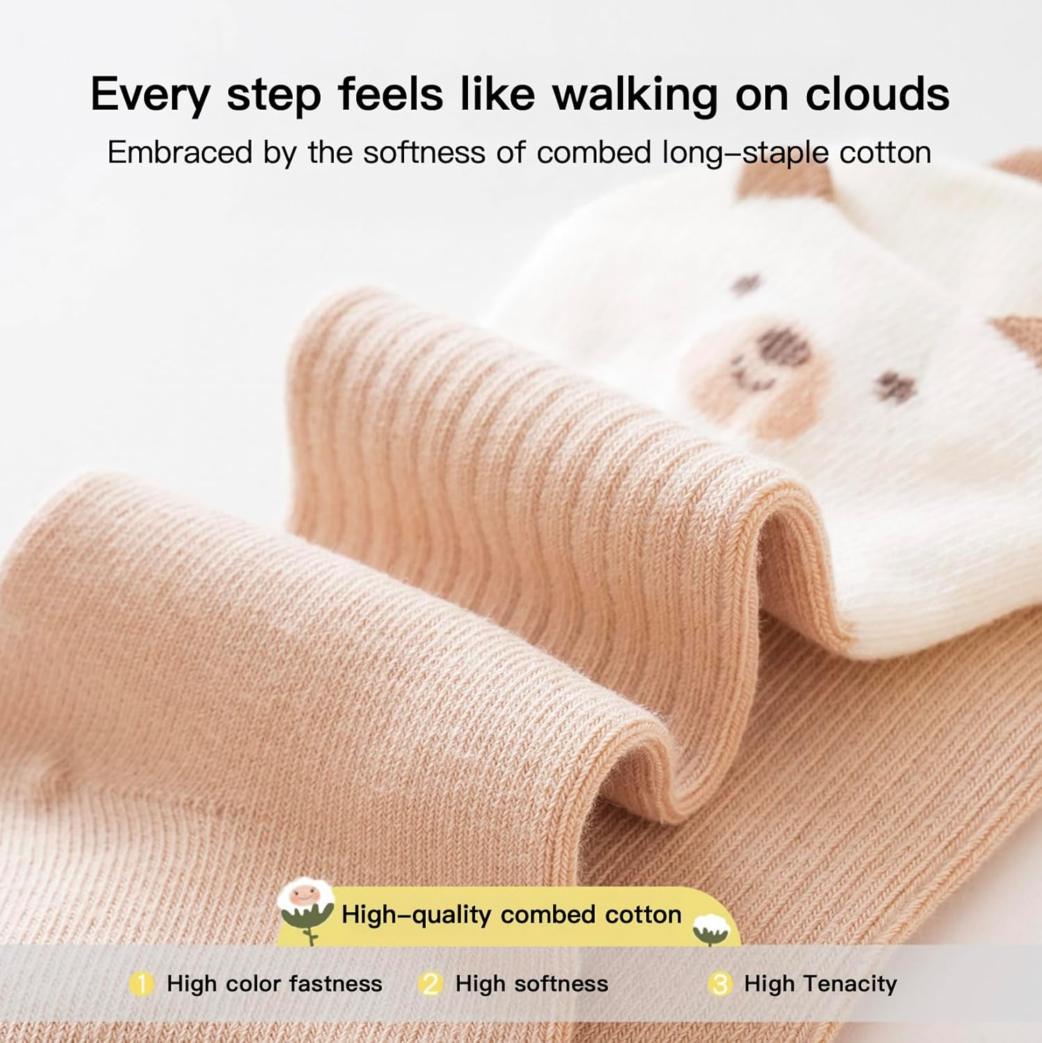 1-3 Years Old Baby Sock Gift Set - 6 Unique Pairs, Cute & Funny Unisex Gifts for Baby Showers & Registries image number 4