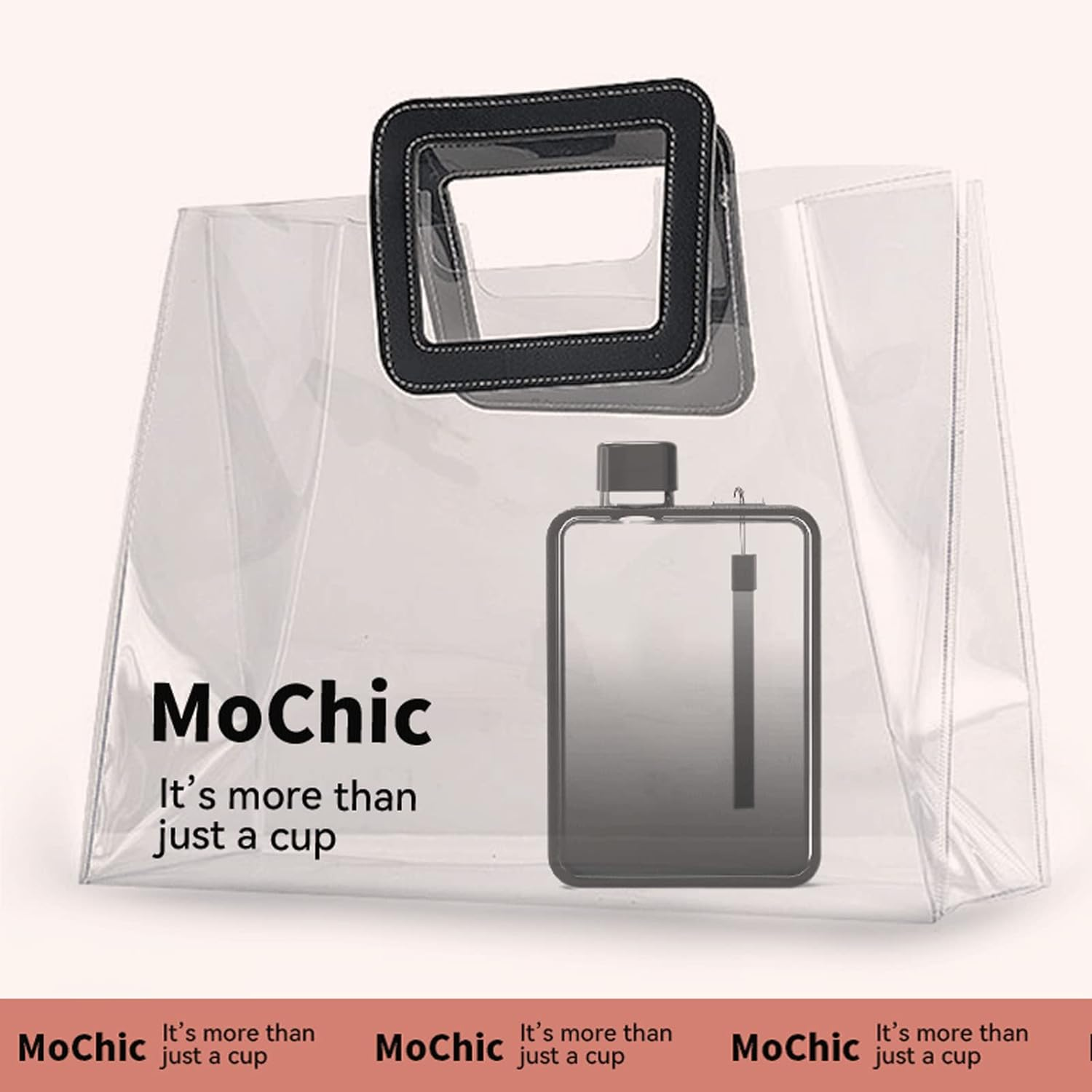 Gugxiom 13OZ Flat Water Bottle, A5 Portable Travel Mug, Handbag Slim Cold Flask, Unique Gradient Design, for Outdoor Sports Camping Gym Cycling Hiking (Gradient Black) (Gugxiomubnz7Cpgdm-11) - Gradient Pink image number 6