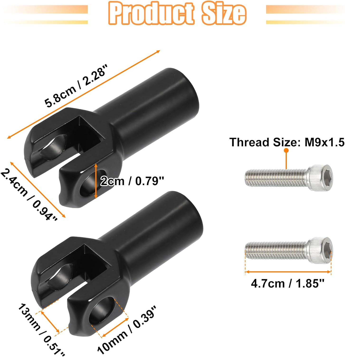 X AUTOHAUX Passenger Foot Peg Supports Mounts Clevis Kit Left and Right Motorcycle Footpeg for Harley Davidson Softail 2000-2006 Footrest Mounting Clevis Hardware Kit Black Aluminium image number 5
