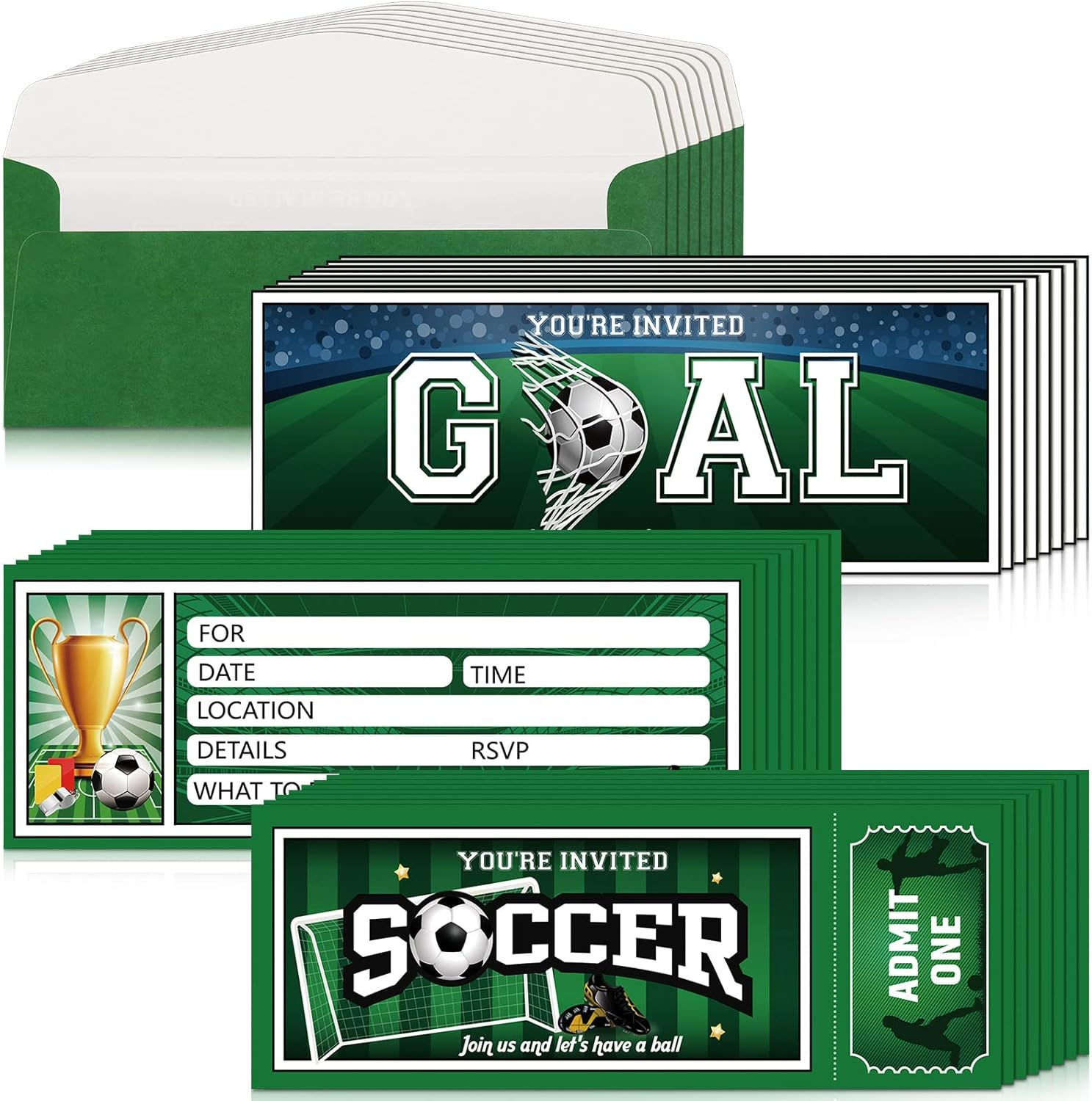 Fuutreo 50 Pcs Circus Invitations with Envelopes Vintage Circus Party Invitations Themed Circus Birthday Invitation Cards Double Sided Party Ticket Invites Cards for Children Circus Party Supplies