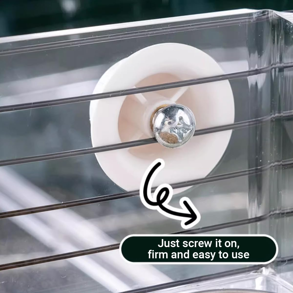 AIMALL Parrot Acrylic Stainless Steel Food Basin Box, Anti-Scattering Feeder with High Colour Value for Peony Xuan Feng Birds, Available in 3 Sizes